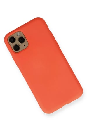 Newface Apple iPhone 11 Pro Kılıf Nano içi Kadife Silikon - Turuncu