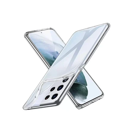 Newface Samsung Galaxy S21 Ultra Kılıf Lüx Şeffaf Silikon