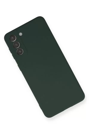Newface Samsung Galaxy S21 Plus Kılıf Nano içi Kadife Silikon - Koyu Yeşil