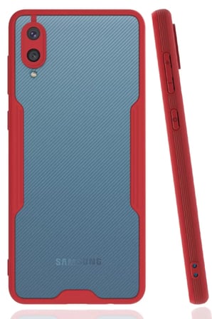 Newface Samsung Galaxy A02 Kılıf Platin Silikon - Kırmızı