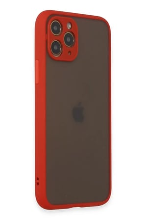 Newface Apple iPhone 11 Pro Kılıf Montreal Silikon Kapak - Kırmızı