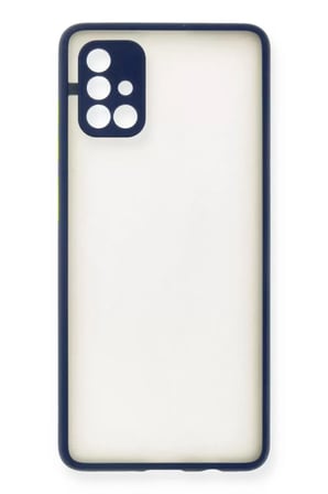 Newface Samsung Galaxy A71 Kılıf Montreal Silikon Kapak - Lacivert
