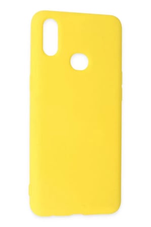 Newface Samsung Galaxy A10S Kılıf Nano içi Kadife Silikon - Sarı