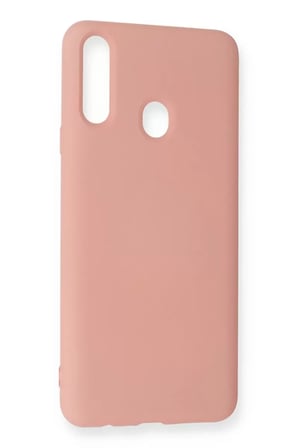 Newface Samsung Galaxy A20S Kılıf Nano içi Kadife Silikon - Pudra
