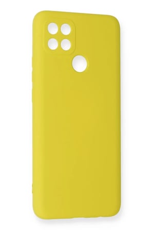 Newface Oppo A15 Kılıf Nano içi Kadife Silikon - Sarı