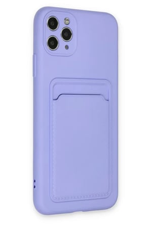 Newface Apple iPhone 11 Pro Max Kılıf Kelvin Kartvizitli Silikon - Lila