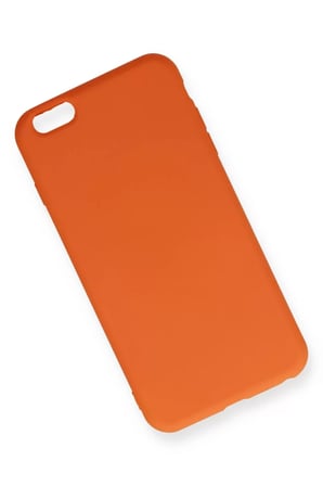 Newface Apple iPhone 6 Plus Kılıf Nano içi Kadife Silikon - Turuncu