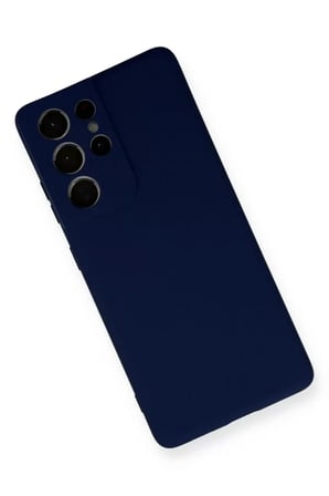 Newface Samsung Galaxy S21 Ultra Kılıf Nano içi Kadife Silikon - Lacivert