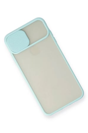 Newface Apple iPhone X Kılıf Palm Buzlu Kamera Sürgülü Silikon - Turkuaz