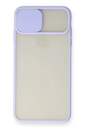 Newface Apple iPhone XS Max Kılıf Palm Buzlu Kamera Sürgülü Silikon - Lila