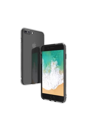 Newface Apple iPhone 8 Plus Kılıf Deluxe 2mm Şeffaf Silikon