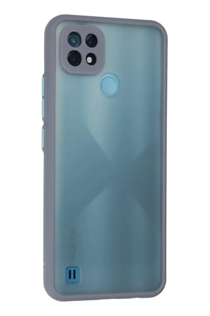 Newface Realme C21 Kılıf Montreal Silikon Kapak - Gri