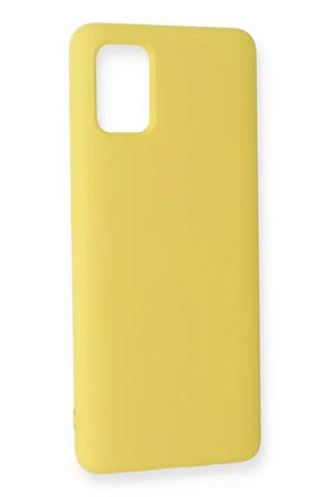 Newface Samsung Galaxy A51 Kılıf Nano içi Kadife Silikon - Sarı