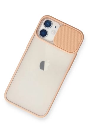 Newface Apple iPhone 11 Kılıf Palm Buzlu Kamera Sürgülü Silikon - Pembe