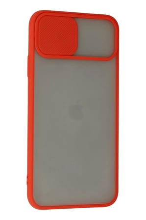 Newface Apple iPhone 11 Pro Kılıf Palm Buzlu Kamera Sürgülü Silikon - Kırmızı
