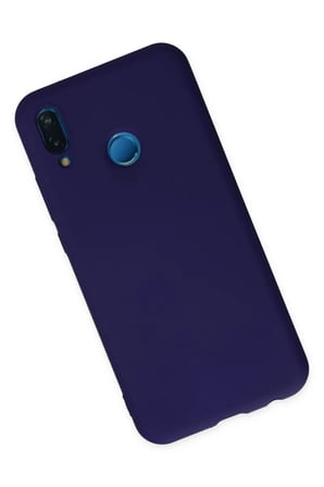Newface Huawei P20 Lite Kılıf Nano içi Kadife Silikon - Mor