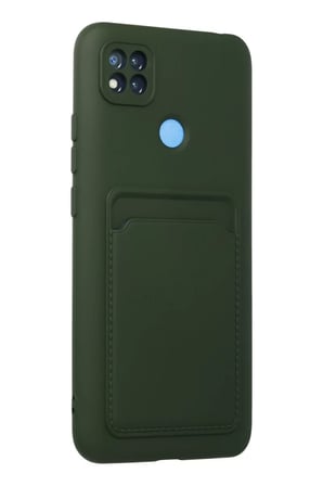 Newface Xiaomi Redmi 9C Kılıf Kelvin Kartvizitli Silikon - Koyu Yeşil