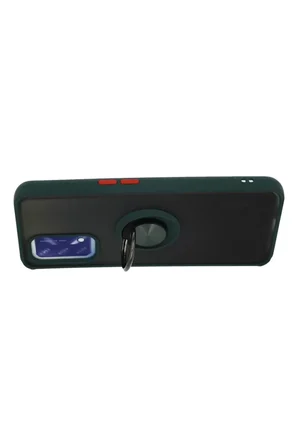 Newface Oppo A74 4G Kılıf Montreal Yüzüklü Silikon Kapak - Yeşil