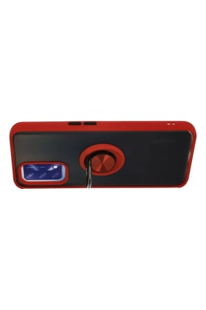 Newface Oppo A74 4G Kılıf Montreal Yüzüklü Silikon Kapak - Kırmızı