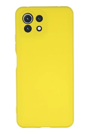 Newface Xiaomi Mİ 11 Lite Kılıf Nano içi Kadife Silikon - Sarı