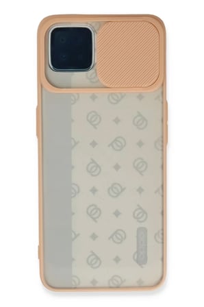 Newface Oppo Reno 4 Lite Kılıf Palm Buzlu Kamera Sürgülü Silikon - Pembe