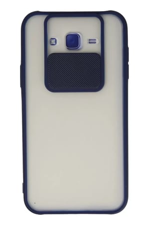 Newface Samsung Galaxy J7 Kılıf Palm Buzlu Kamera Sürgülü Silikon - Lacivert