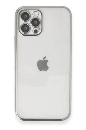 Newface Apple iPhone 12 Pro Kılıf Razer Lensli Silikon - Gümüş