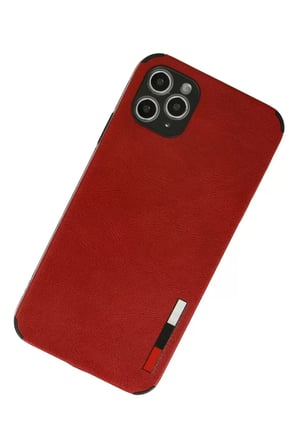 Newface Apple iPhone 11 Pro Kılıf Loop Deri Silikon - Kırmızı