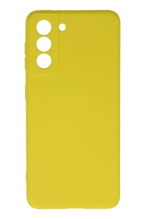 Newface Samsung Galaxy S21 Kılıf Nano içi Kadife Silikon - Sarı