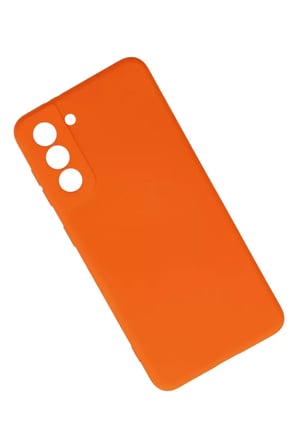 Newface Samsung Galaxy S21 Kılıf Nano içi Kadife Silikon - Turuncu