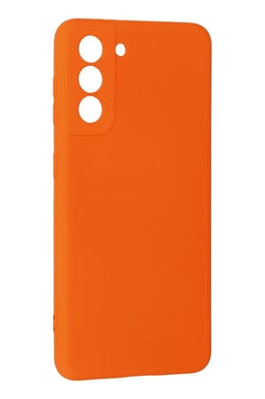 Newface Samsung Galaxy S21 Kılıf Nano içi Kadife Silikon - Turuncu