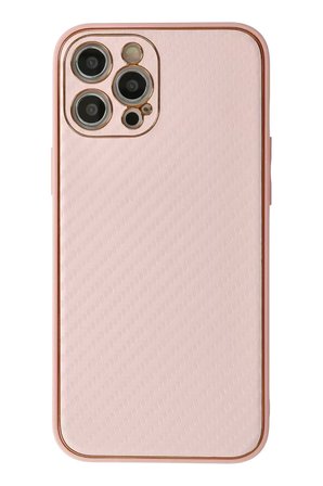 Newface Apple iPhone 12 Pro Max Kılıf Coco Karbon Silikon - Pembe