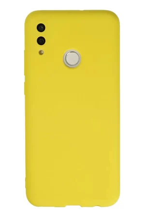 Newface Huawei P Smart 2019 Kılıf Nano içi Kadife Silikon - Sarı
