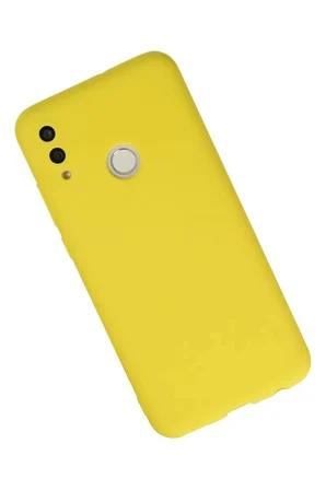 Newface Huawei P Smart 2019 Kılıf Nano içi Kadife Silikon - Sarı