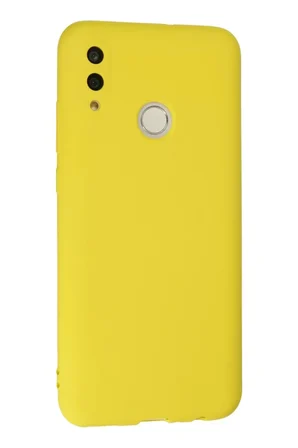 Newface Huawei P Smart 2019 Kılıf Nano içi Kadife Silikon - Sarı