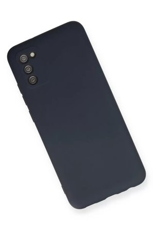 Newface Samsung Galaxy A03S Kılıf Nano içi Kadife Silikon - Lacivert