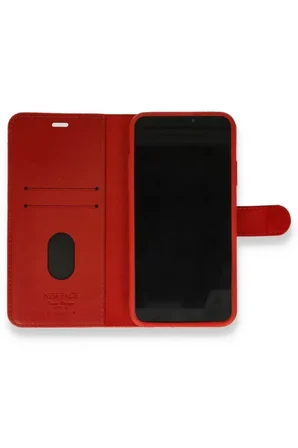 Newface Apple iPhone 12 Mini Kılıf Trend S Plus Kapaklı Kılıf - Kırmızı