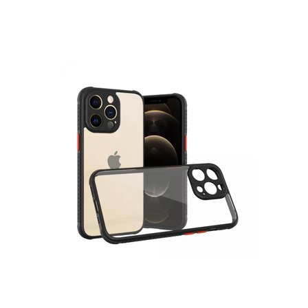 Newface Apple iPhone 13 Pro Kılıf Miami Şeffaf Silikon - Siyah