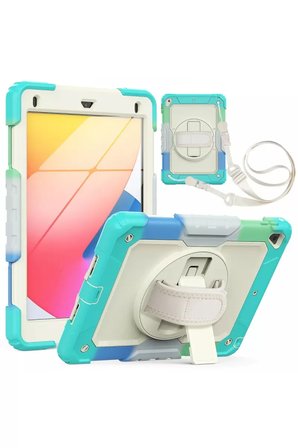 Newface Apple iPad 5 Air 9.7 Kılıf Tablet Rainbow Kapak - Turkuaz
