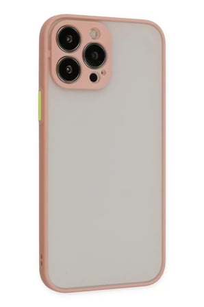 Newface Apple iPhone 13 Pro Max Kılıf Montreal Silikon Kapak - Pembe
