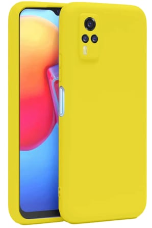 Newface Vivo Y53S Kılıf Nano içi Kadife Silikon - Sarı