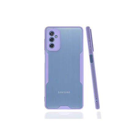 Newface Samsung Galaxy M52 5G Kılıf Platin Silikon - Lila