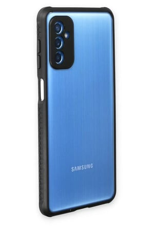 Newface Samsung Galaxy M52 5G Kılıf Miami Şeffaf Silikon - Siyah