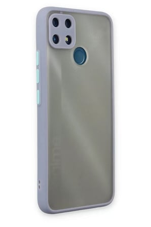 Newface Realme C25 Kılıf Montreal Silikon Kapak - Gri
