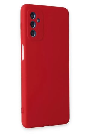 Newface Samsung Galaxy M52 5G Kılıf Nano içi Kadife Silikon - Kırmızı