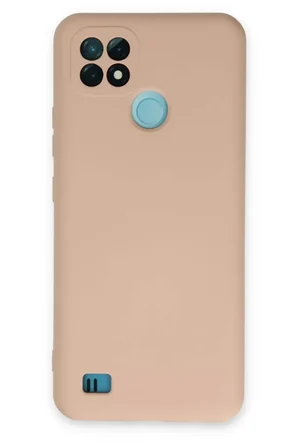 Newface Realme C21 Kılıf Nano içi Kadife Silikon - Pudra