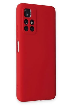 Newface Xiaomi Redmi Note 11T Kılıf Nano içi Kadife Silikon - Kırmızı