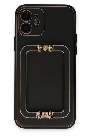 Newface Apple iPhone 12 Kılıf Coco Elit Kapak - Siyah