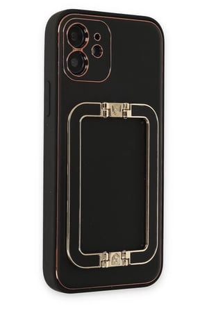 Newface Apple iPhone 12 Kılıf Coco Elit Kapak - Siyah