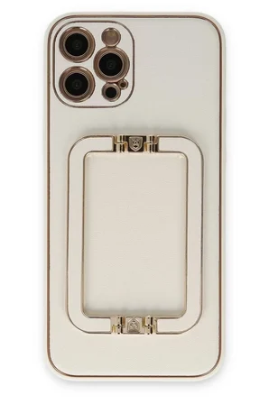 Newface Apple iPhone 12 Pro Kılıf Coco Elit Kapak - Beyaz